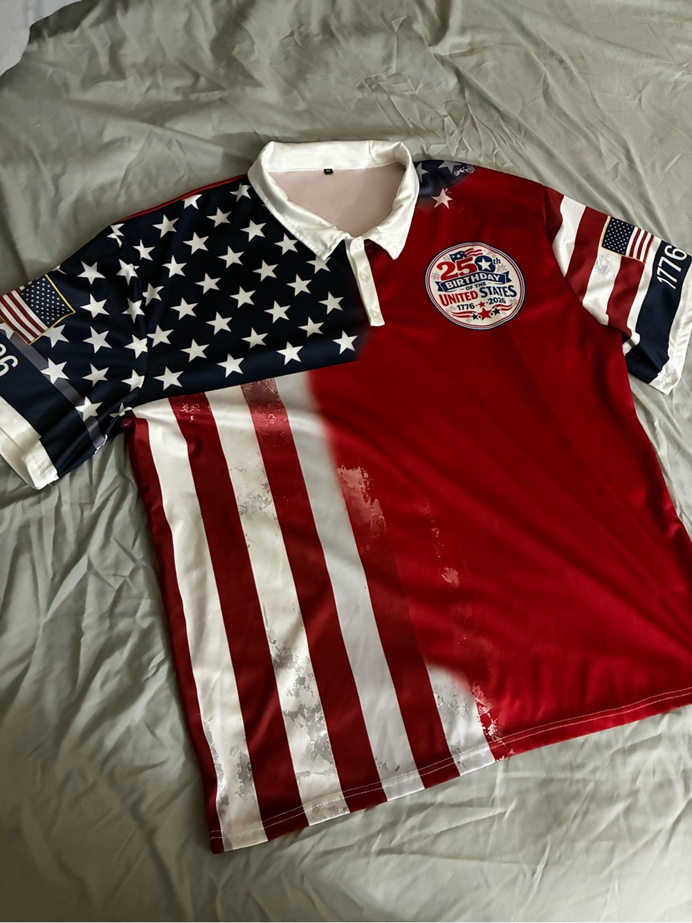 250th Birthday Of The United States 1776-2026 Collectible Polo Shirt Size 3XL